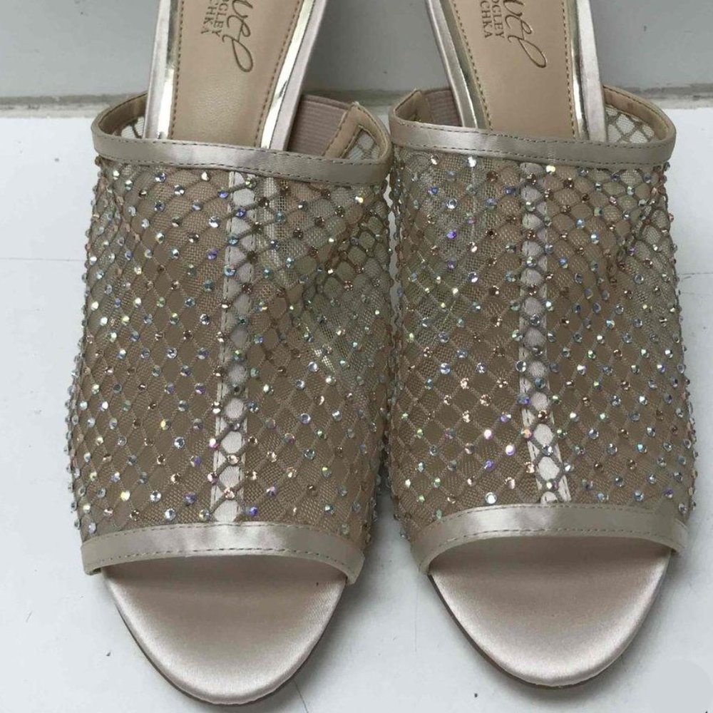 Jewel Badgley Mischka Women's Nadine Heeled Sandal EUC